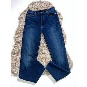 Black orchid Los Angeles women’s high rise ankle fray blue jeans